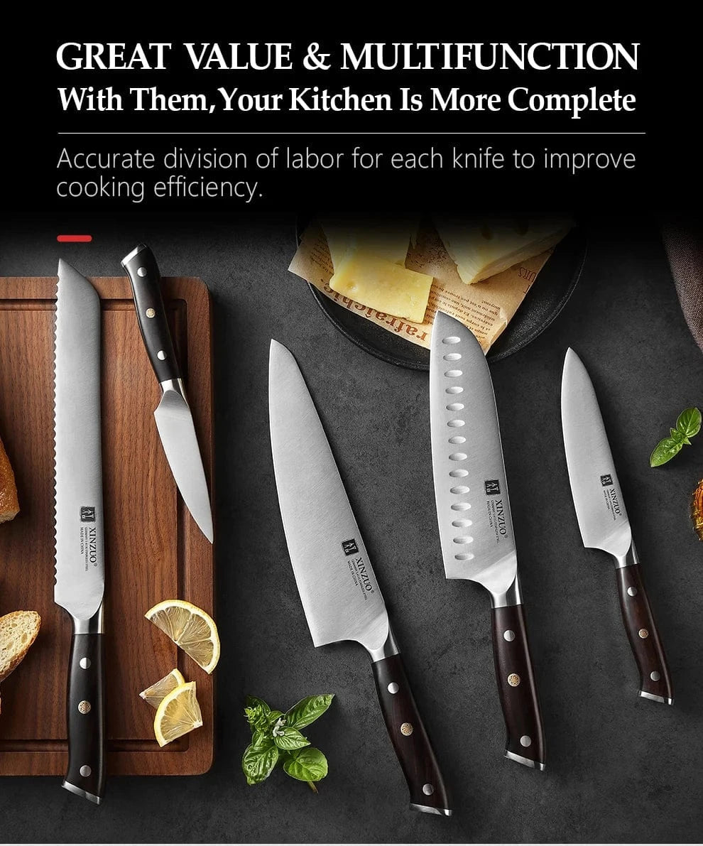 China Kitchen Knife XINZUO 1pcs-5pcs Kitchen Knives Set