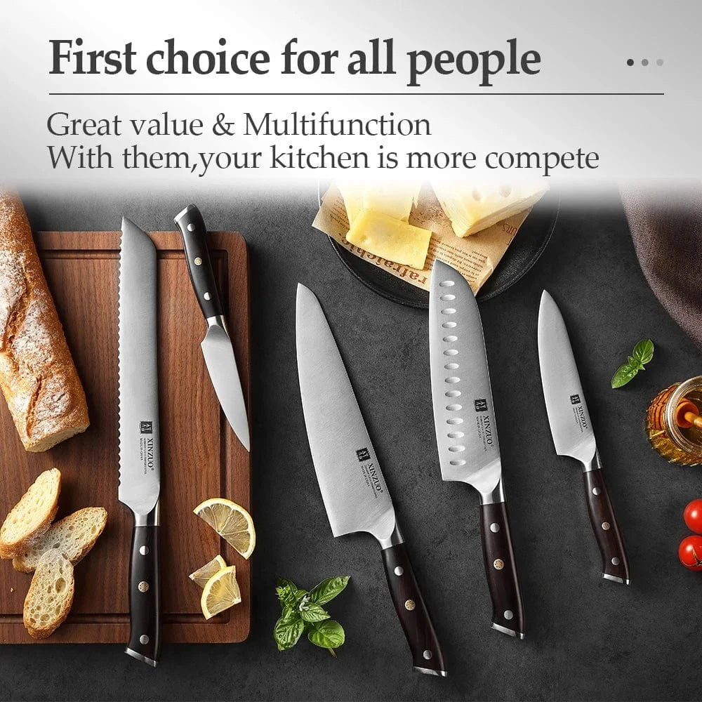 China Kitchen Knife XINZUO 1pcs-5pcs Kitchen Knives Set