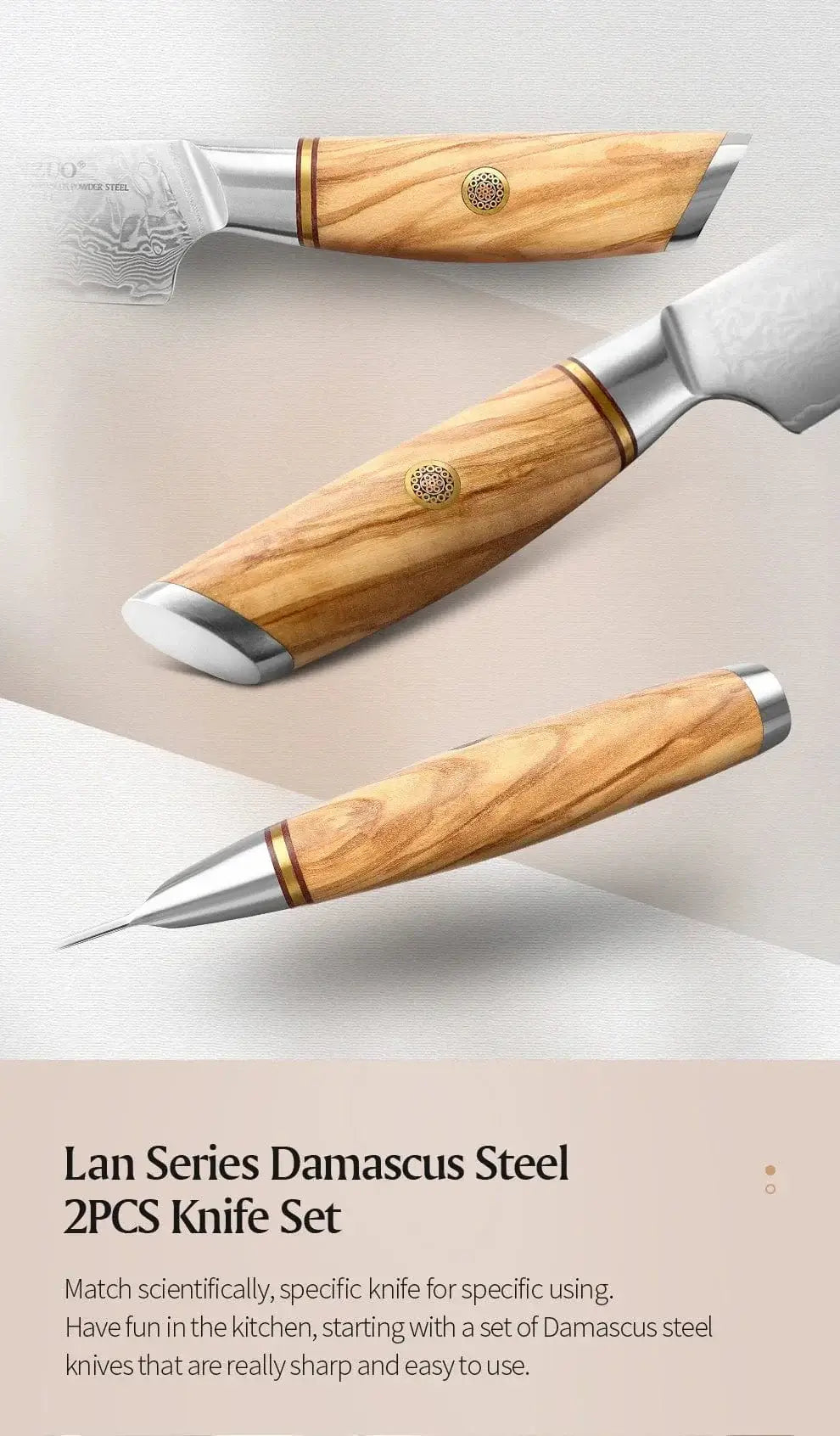 China Kitchen Knife XINZUO 73 Layers Damascus Steel 1pc Or 2pcs Knife Set