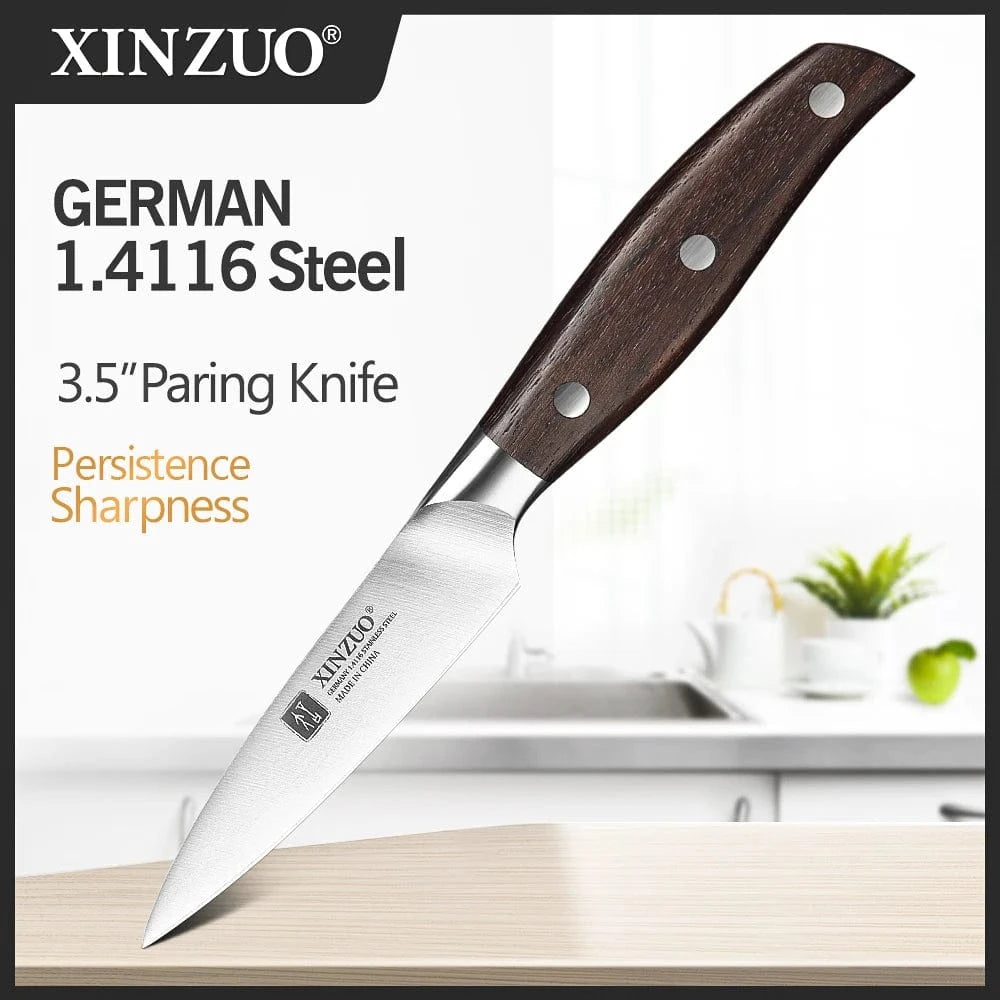 China Kitchen Knife Zhi-Paring Knife / CHINA XINZUO High Quality 3.5+5+8+8+8"  Paring Utility Cleaver Chef Knife Germany