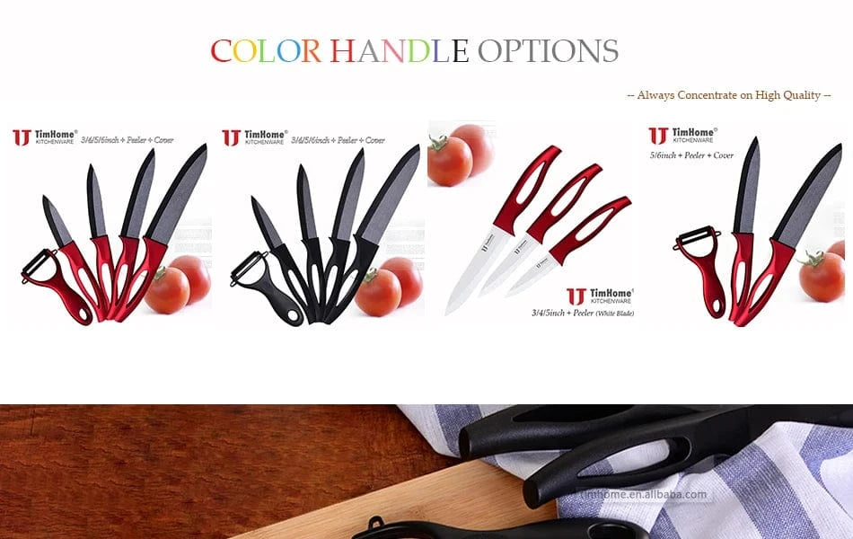 China Knife China Beauty Gifts  Zirconia Ceramic Knife Set Kitchen knives fruit  paring knife 5"6"with covers