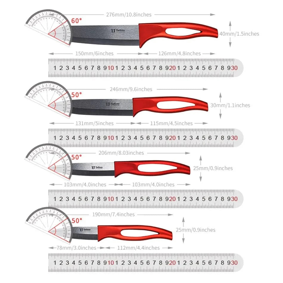 China Knife China Beauty Gifts  Zirconia Ceramic Knife Set Kitchen knives fruit  paring knife 5"6"with covers
