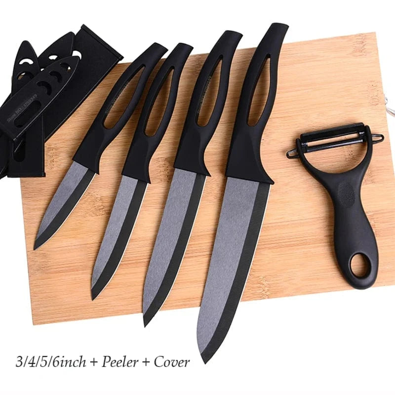 China Knife China Beauty Gifts  Zirconia Ceramic Knife Set Kitchen knives fruit  paring knife 5"6"with covers