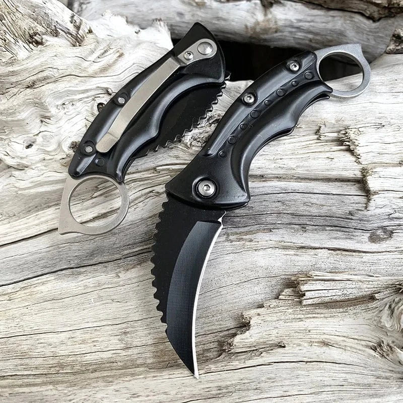 China Knife China OUTFD010 Outdoor Folding Knife CS GO Karambit Knife Sharp Tactical Survival Hunting Folding Pocket Knife Portable Fishing Knife with clip