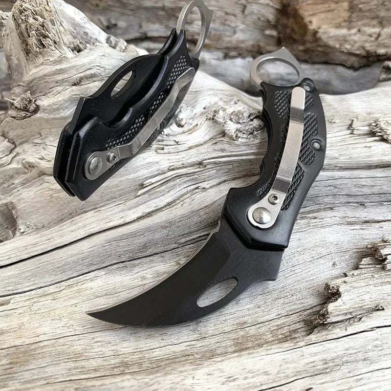 China Knife China OUTFD010 Outdoor Folding Knife CS GO Karambit Knife Sharp Tactical Survival Hunting Folding Pocket Knife Portable Fishing Knife with clip