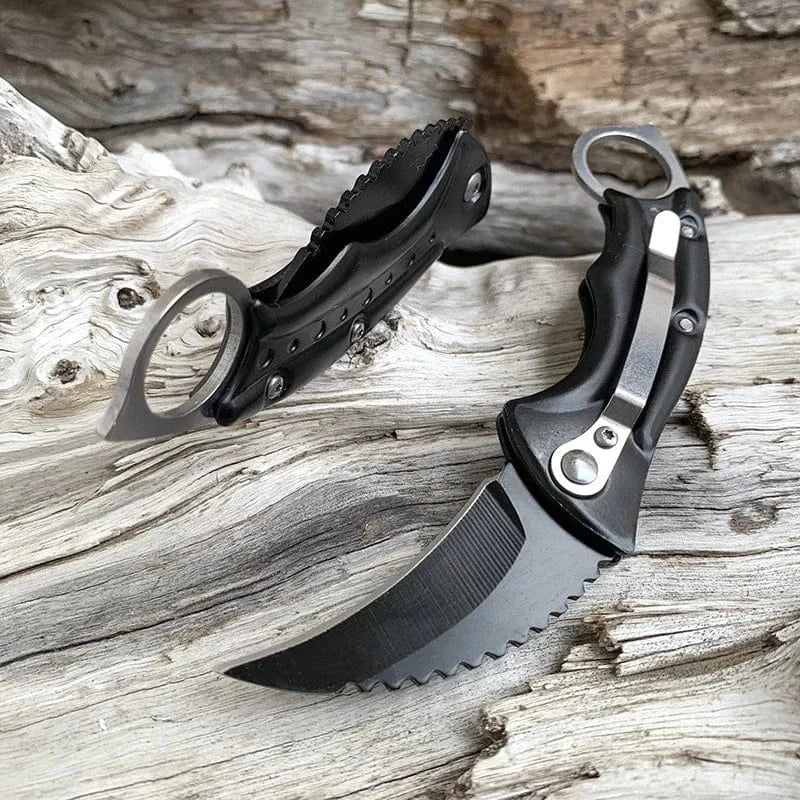 China Knife China OUTFD010 Outdoor Folding Knife CS GO Karambit Knife Sharp Tactical Survival Hunting Folding Pocket Knife Portable Fishing Knife with clip