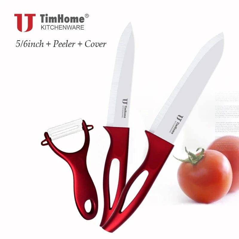 China Knife China white blade 1 Beauty Gifts  Zirconia Ceramic Knife Set Kitchen knives fruit  paring knife 5"6"with covers