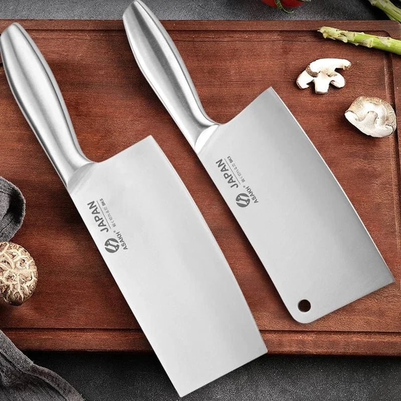 China Knife Set 1-7pcs Chef Knife Set Hollow Handle Knife Set Stainless Steel Household Slicing Kitchen Knives Meat Cleaver Chopping Knife