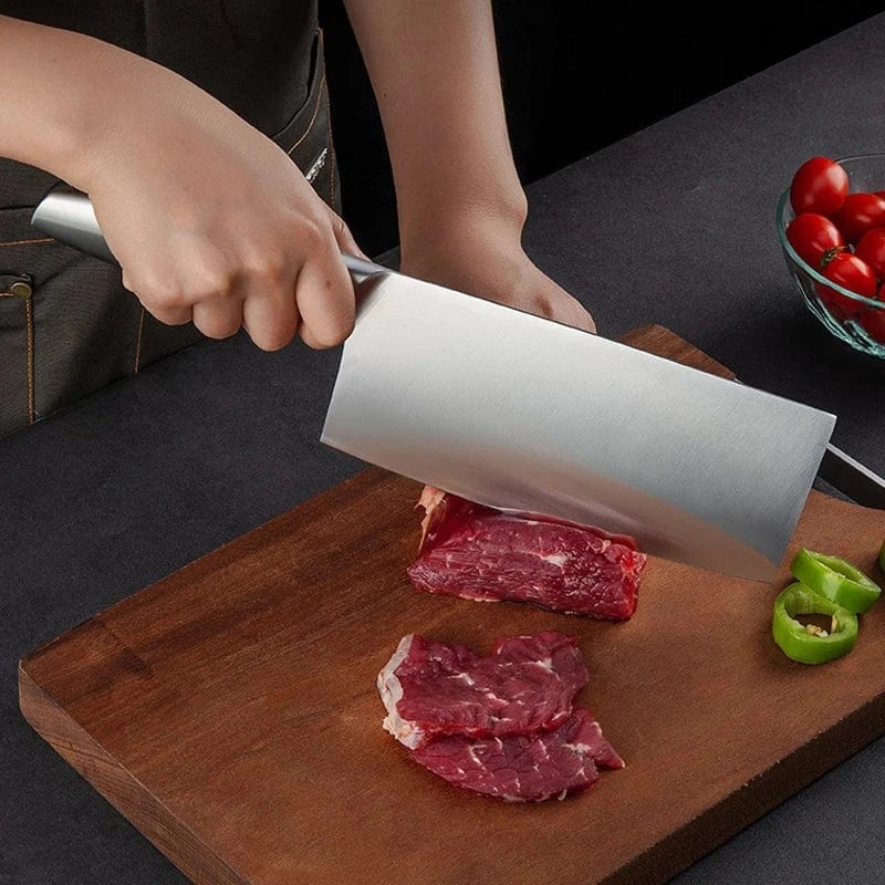 China Knife Set 1-7pcs Chef Knife Set Hollow Handle Knife Set Stainless Steel Household Slicing Kitchen Knives Meat Cleaver Chopping Knife