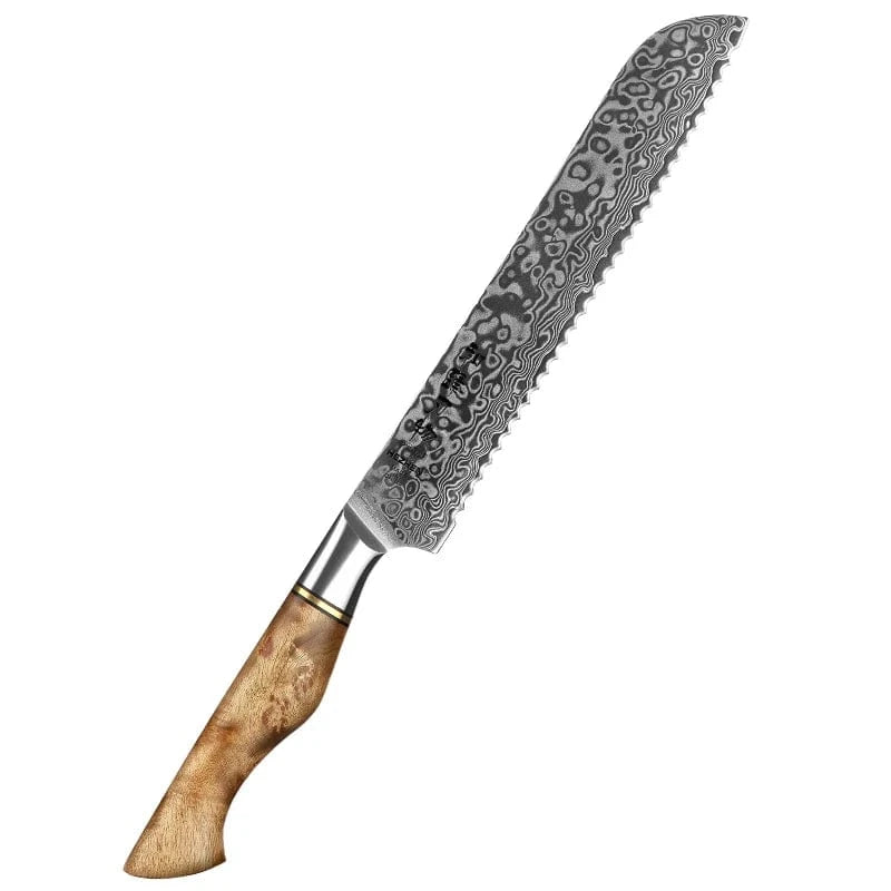 China Knife Set 1 bread knife / CHINA HEZHEN 1  to 5PC Knife Set Professional Damascus Steel  Chef Santoku Bread Utility Paring Cook Knife For Meat Sharp Kitchen Knife