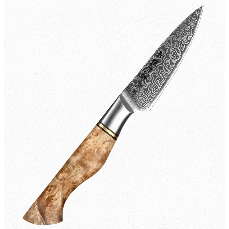 China Knife Set 1 paring knife / CHINA HEZHEN 1  to 5PC Knife Set Professional Damascus Steel  Chef Santoku Bread Utility Paring Cook Knife For Meat Sharp Kitchen Knife