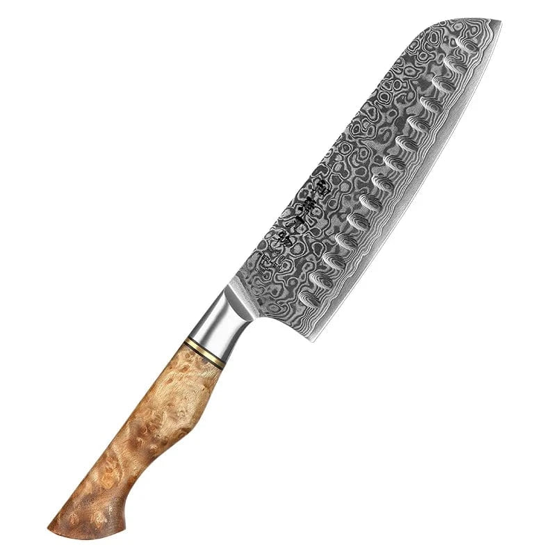 China Knife Set 1 santoku knife / CHINA HEZHEN 1  to 5PC Knife Set Professional Damascus Steel  Chef Santoku Bread Utility Paring Cook Knife For Meat Sharp Kitchen Knife