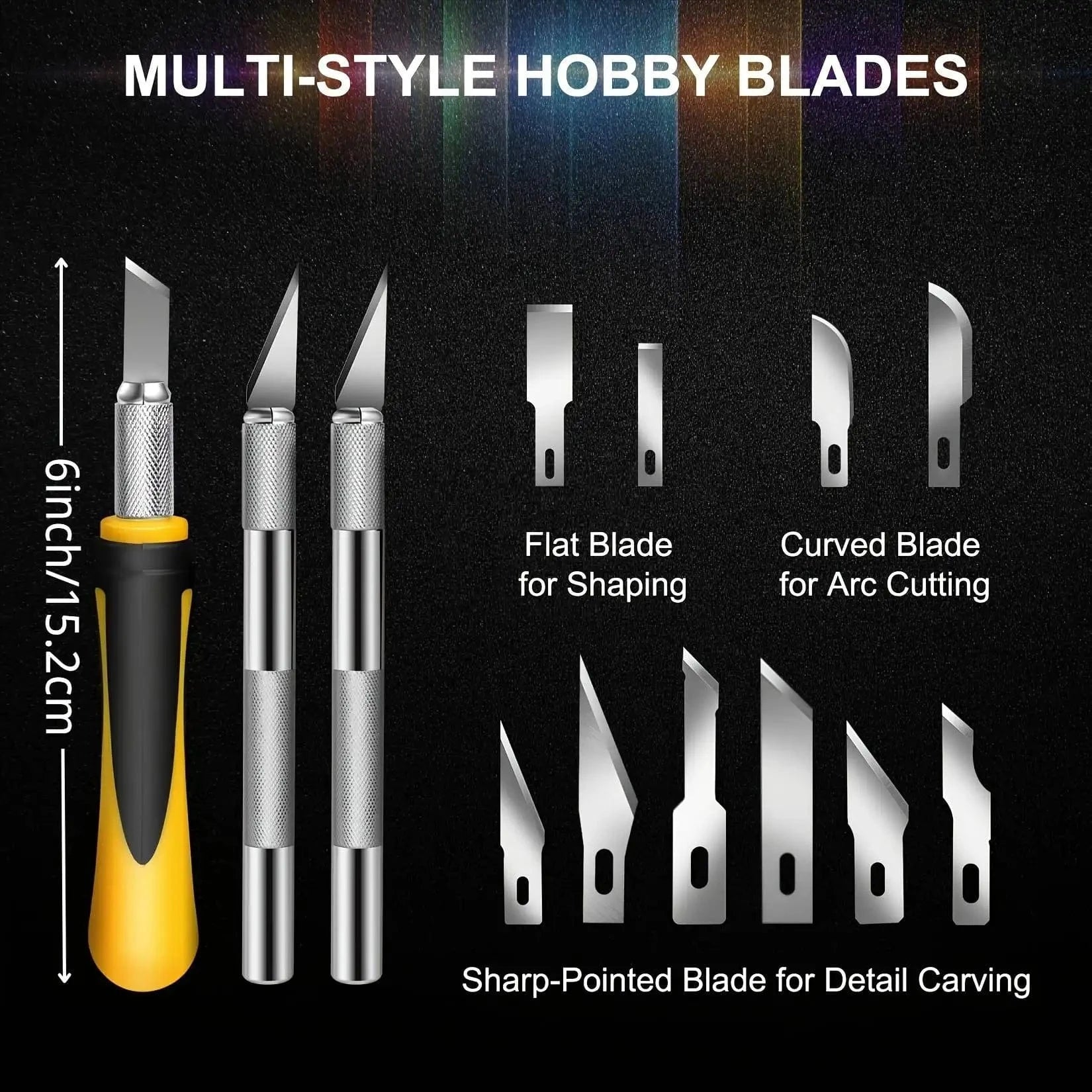 China Knife Set 16PCS Craft Knife Set, Exacto Knife Set, 3-Piece Hobby Knives with 10-Piece Exacting Knife Blades, Precision Art Knife for Pu