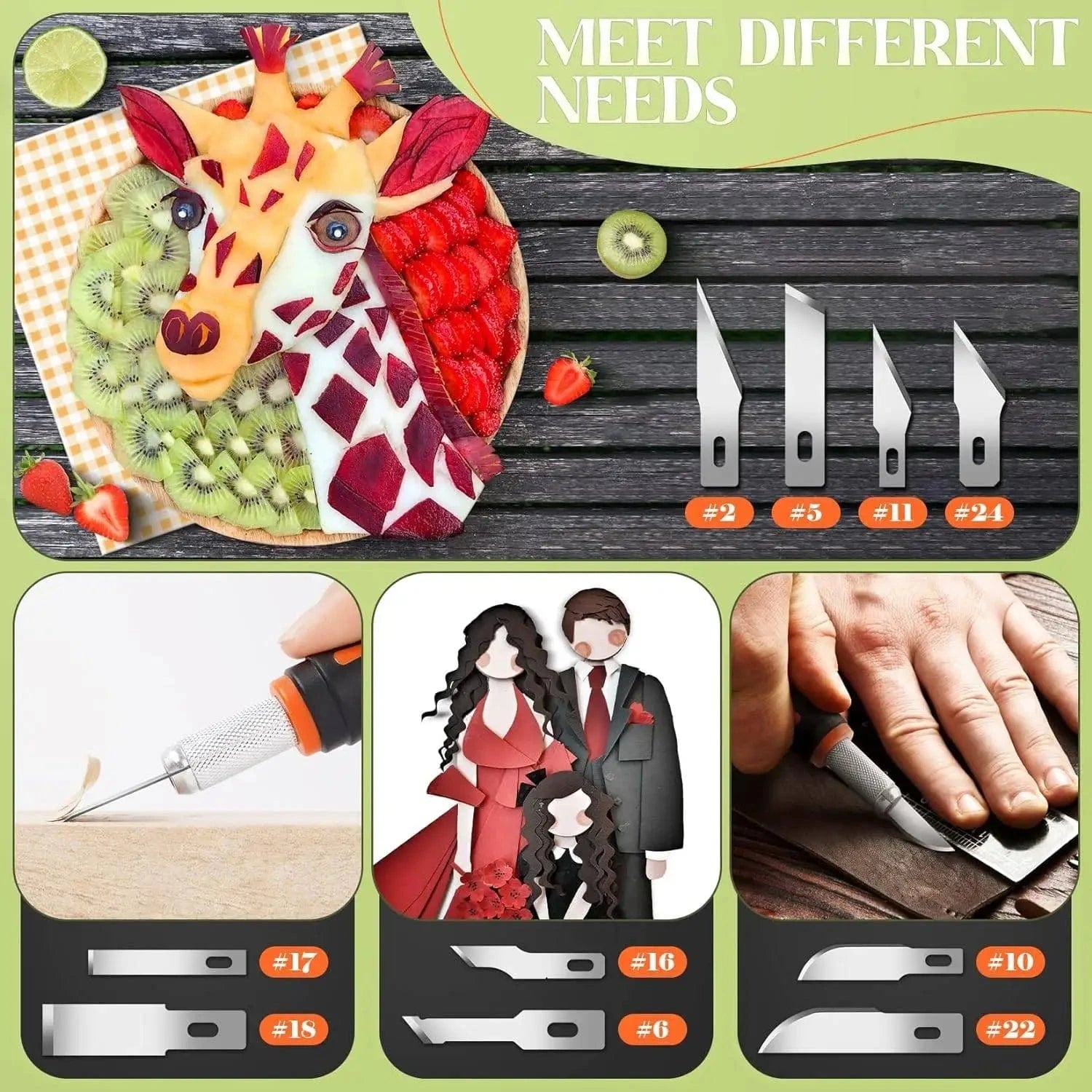 China Knife Set 16PCS Craft Knife Set, Exacto Knife Set, 3-Piece Hobby Knives with 10-Piece Exacting Knife Blades, Precision Art Knife for Pu