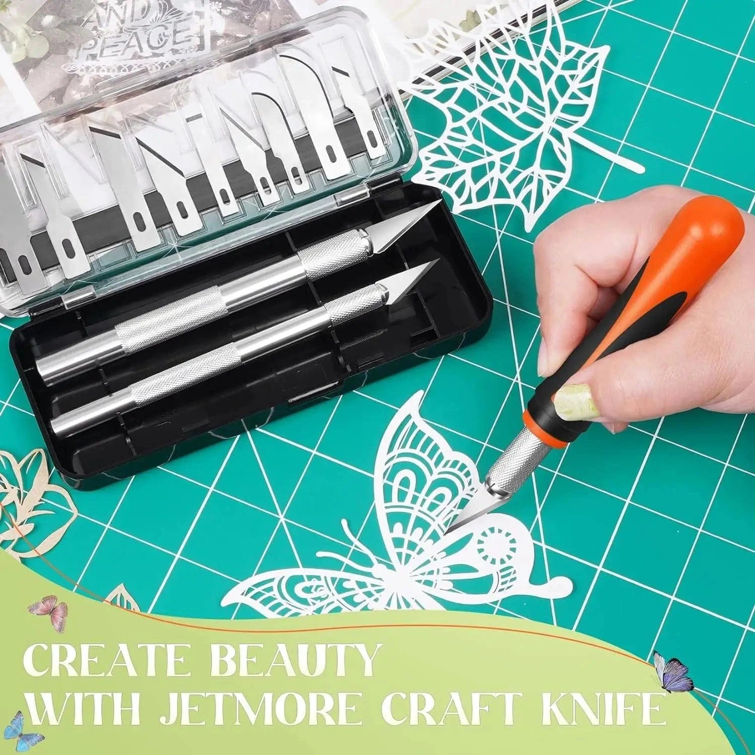 China Knife Set 16PCS Craft Knife Set, Exacto Knife Set, 3-Piece Hobby Knives with 10-Piece Exacting Knife Blades, Precision Art Knife for Pu