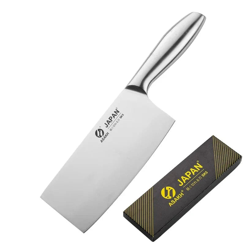 China Knife Set B with box 1-7pcs Chef Knife Set Hollow Handle Knife Set Stainless Steel Household Slicing Kitchen Knives Meat Cleaver Chopping Knife