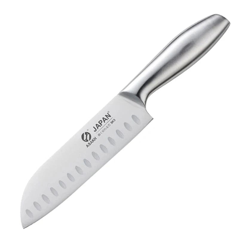 China Knife Set C 1-7pcs Chef Knife Set Hollow Handle Knife Set Stainless Steel Household Slicing Kitchen Knives Meat Cleaver Chopping Knife