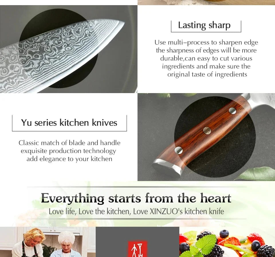 China Knife Set CHINA XINZUO 2PCS Chef Kitchen Knife Set