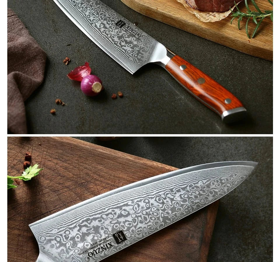 China Knife Set CHINA XINZUO 2PCS Chef Kitchen Knife Set