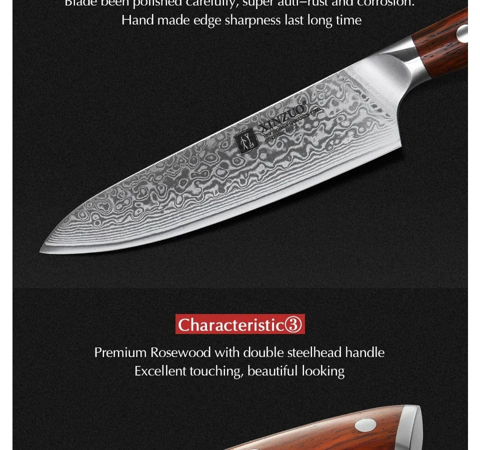 China Knife Set CHINA XINZUO 2PCS Chef Kitchen Knife Set
