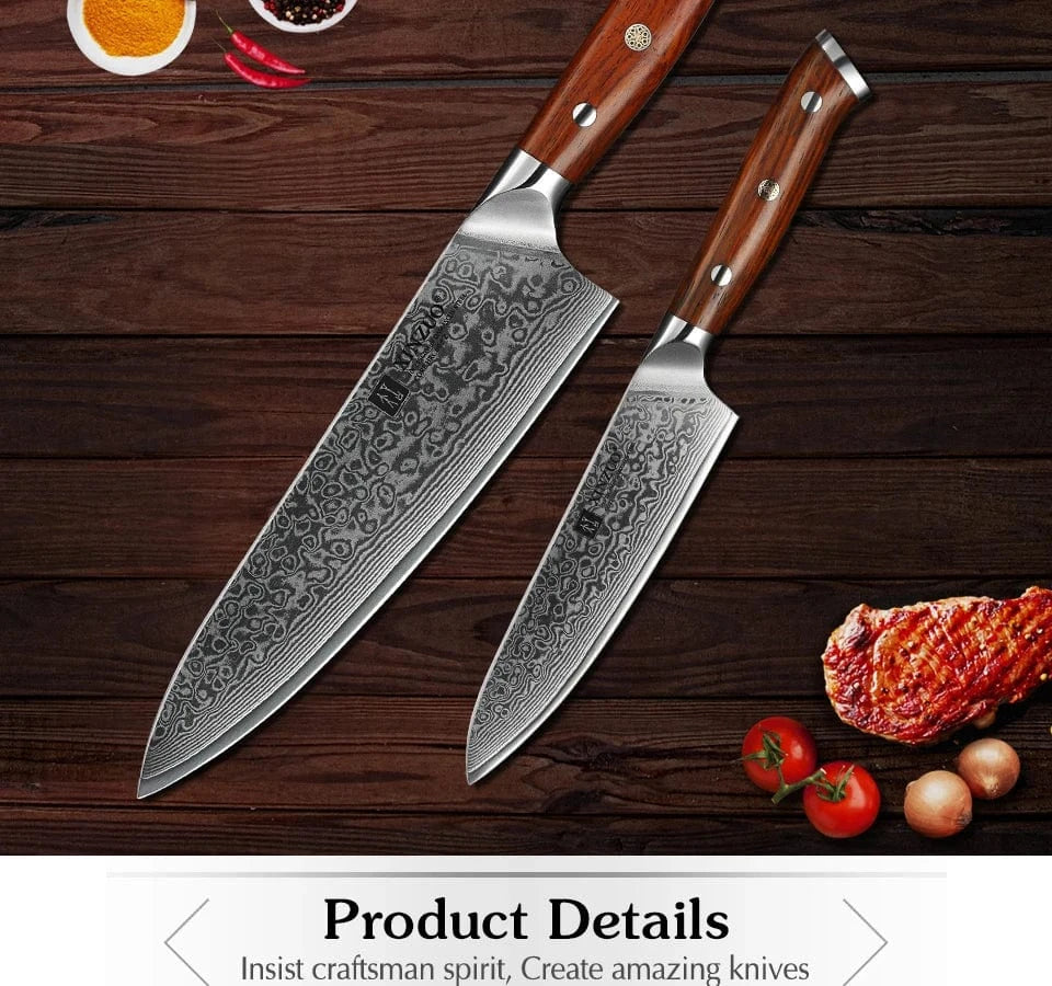 China Knife Set CHINA XINZUO 2PCS Chef Kitchen Knife Set