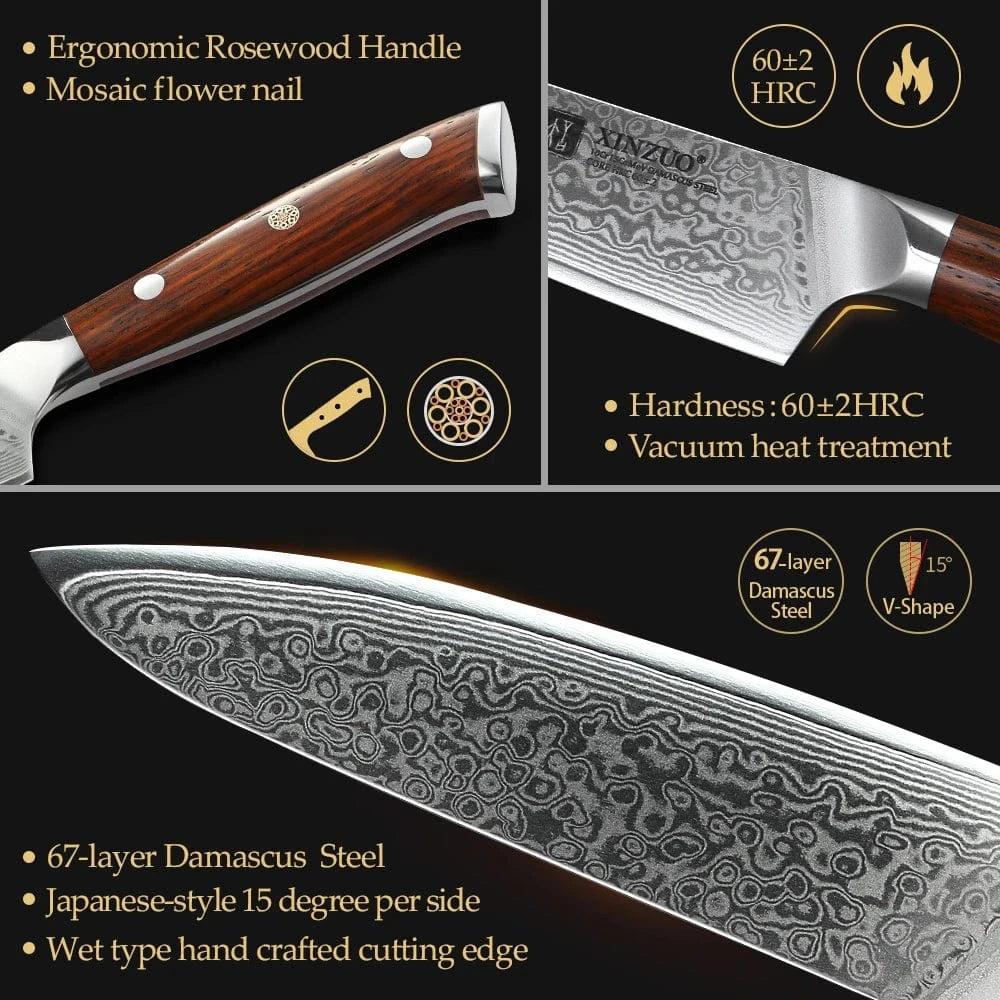 China Knife Set CHINA XINZUO 2PCS Chef Kitchen Knife Set