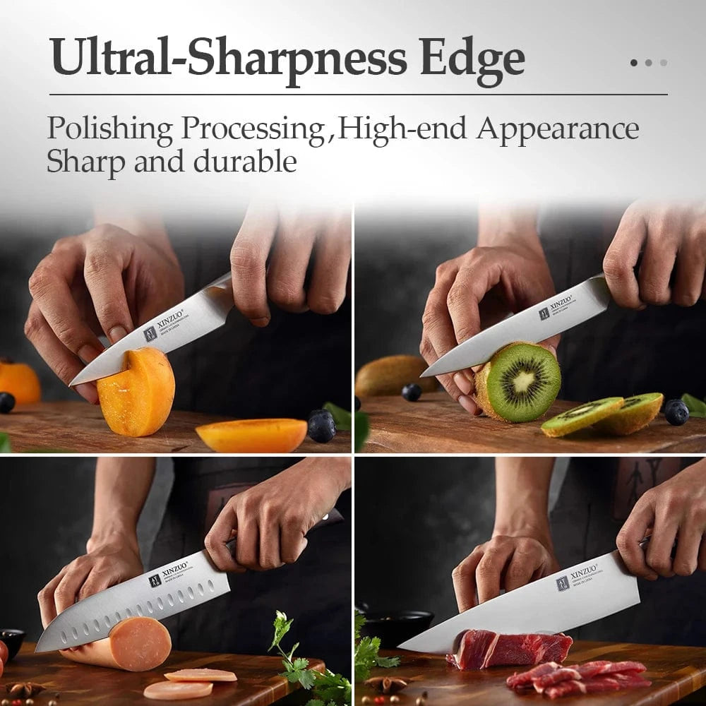 China Knife Set CHINA XINZUO High Quality Paring Utility Cleaver Chef