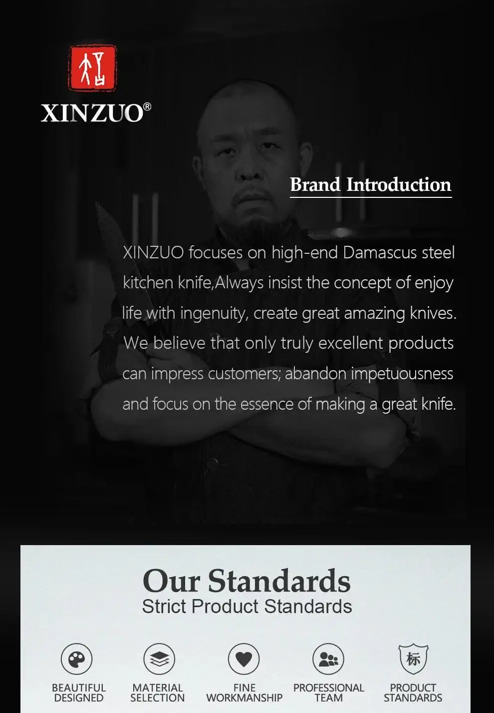 China Knife Set CHINA XINZUO Kitchen Tools 6 PCS Kitchen Knife Set