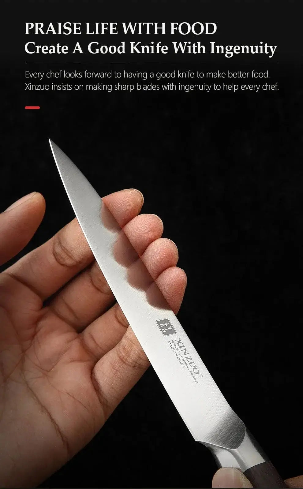 China Knife Set CHINA XINZUO Kitchen Tools 6 PCS Kitchen Knife Set