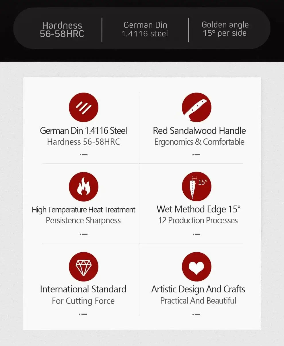 China Knife Set CHINA XINZUO Kitchen Tools 6 PCS Kitchen Knife Set