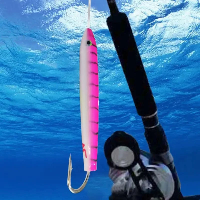 China Lure 1PC Wood Trolling Pencil Bait Drag Flaoting Stickbaits 71g/6inch Wobbler Sea Fishing Bait Marlin Tuna Boat Fishing Lure