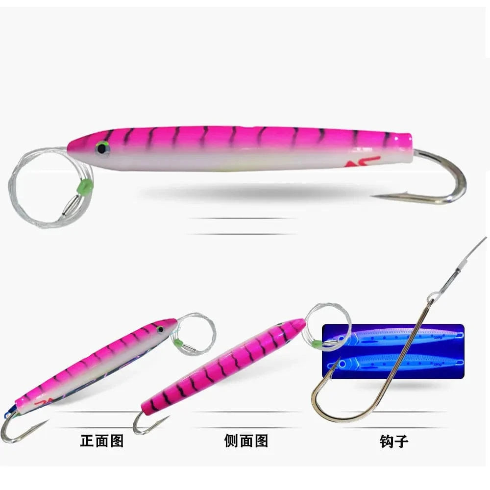 China Lure 1PC Wood Trolling Pencil Bait Drag Flaoting Stickbaits 71g/6inch Wobbler Sea Fishing Bait Marlin Tuna Boat Fishing Lure