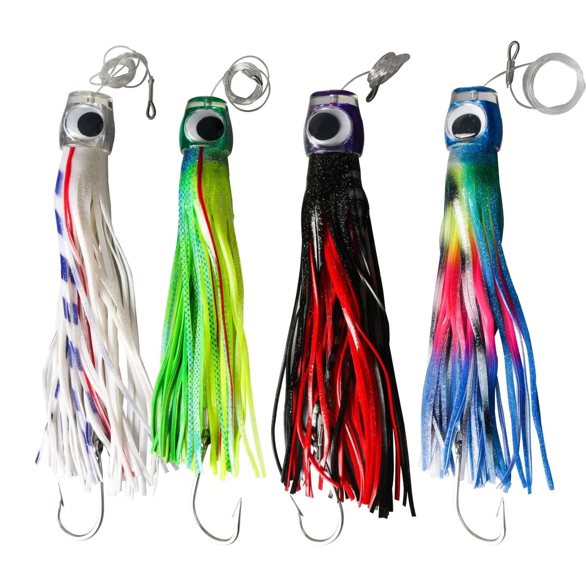 China LURES 1pc Deep Sea Trolling Skirt Tuna Lures 34cm 260g/13.4inch 9oz Boat Fishing Tackle Saltwater Lures for Mahi Marlin Wahoo Billfish