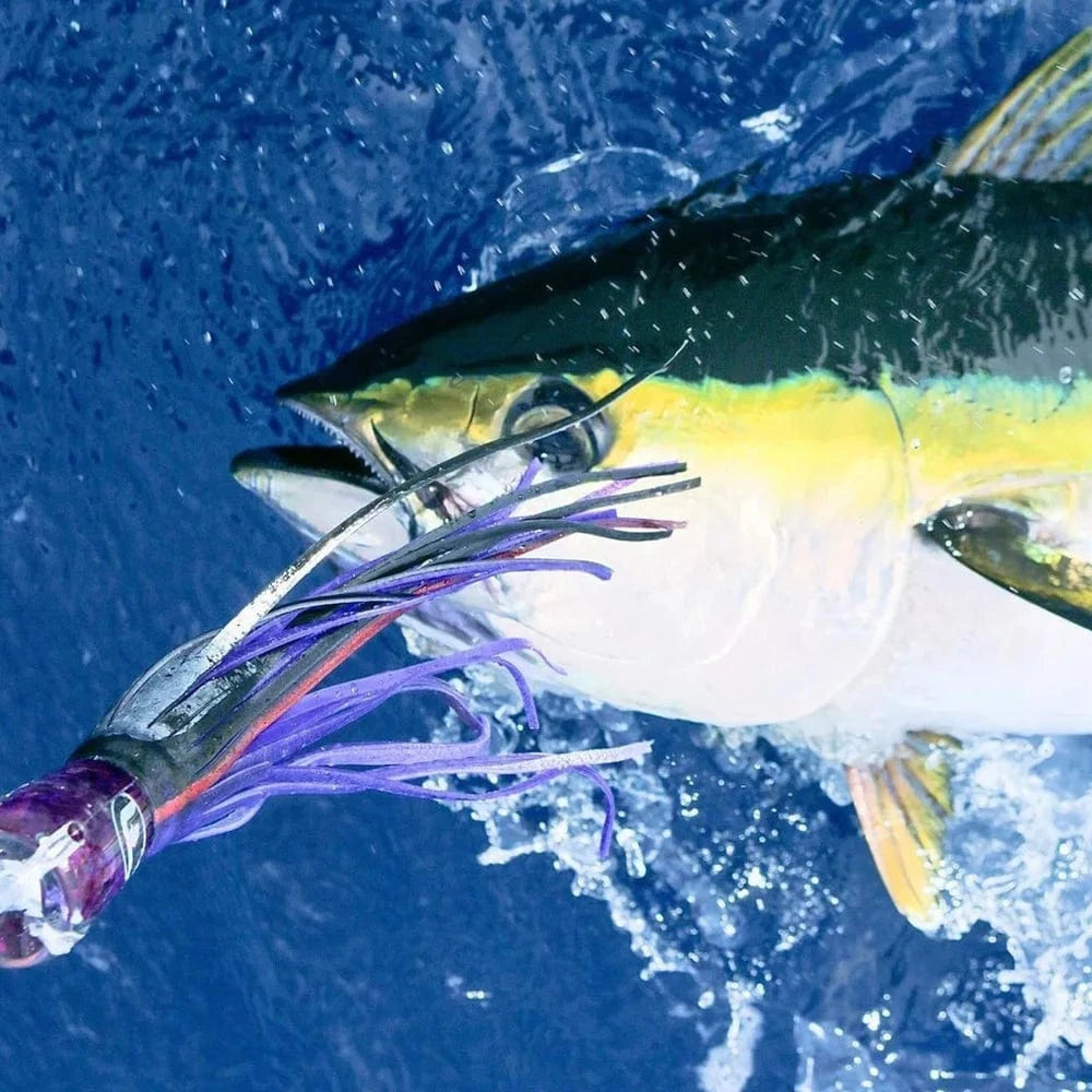 China LURES 1pc Deep Sea Trolling Skirt Tuna Lures 34cm 260g/13.4inch 9oz Boat Fishing Tackle Saltwater Lures for Mahi Marlin Wahoo Billfish