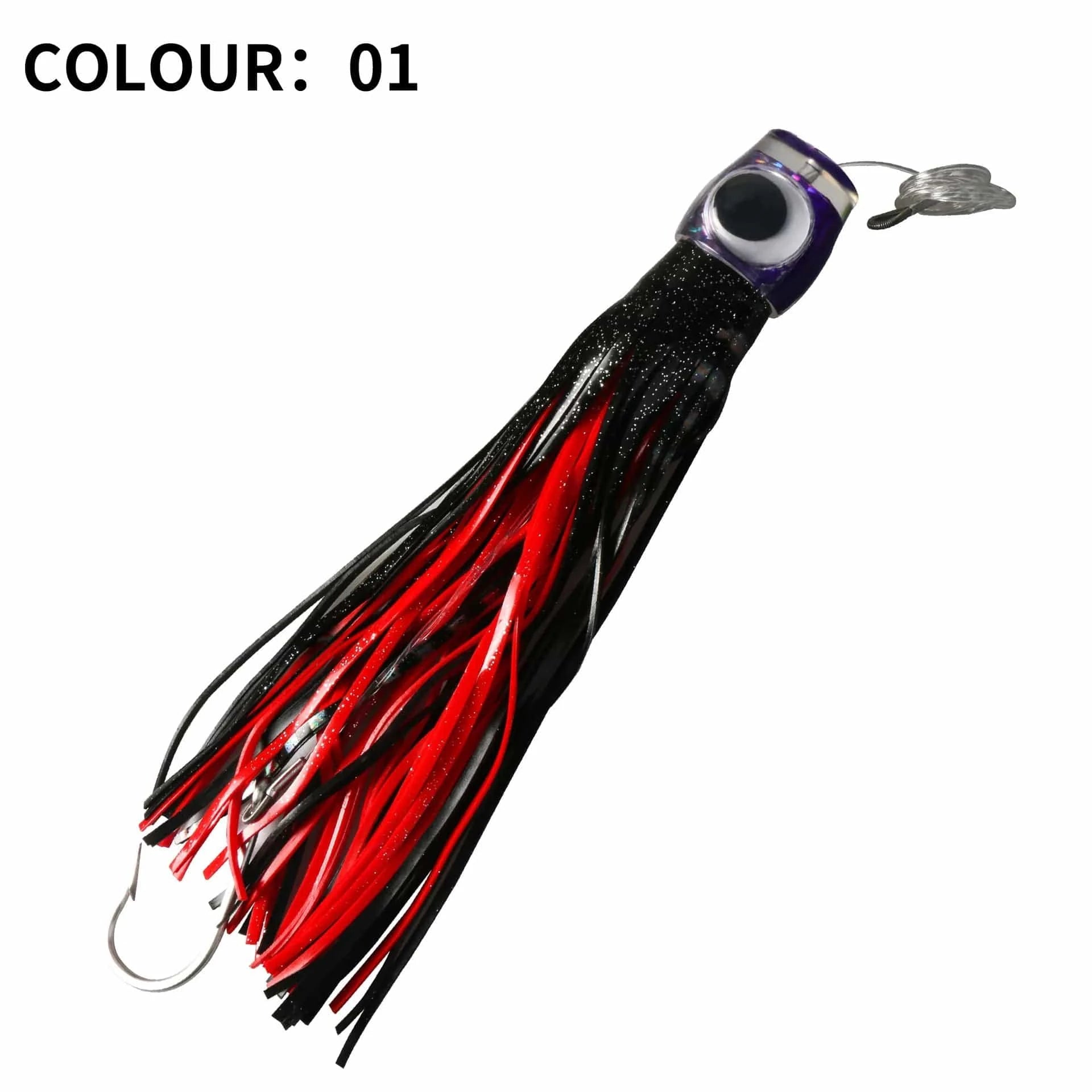 China LURES Color 1 1pc Deep Sea Trolling Skirt Tuna Lures 34cm 260g/13.4inch 9oz Boat Fishing Tackle Saltwater Lures for Mahi Marlin Wahoo Billfish