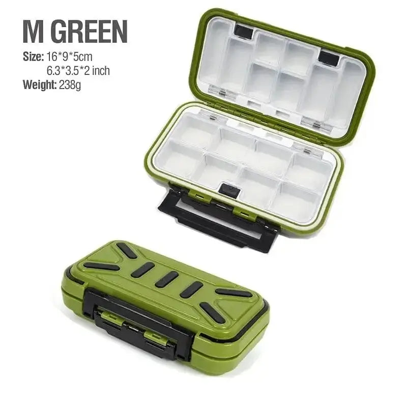 China Tackle Box M-green-B Waterproof Fishing Tackle Box Fishing Accessories Tool Storage Box Fish Hook Lure Fake Bait Boxes Carp For Fishing Goods