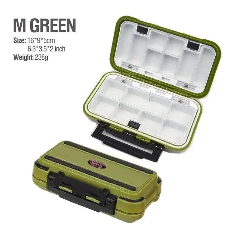 China Tackle Box M-green Waterproof Fishing Tackle Box Fishing Accessories Tool Storage Box Fish Hook Lure Fake Bait Boxes Carp For Fishing Goods