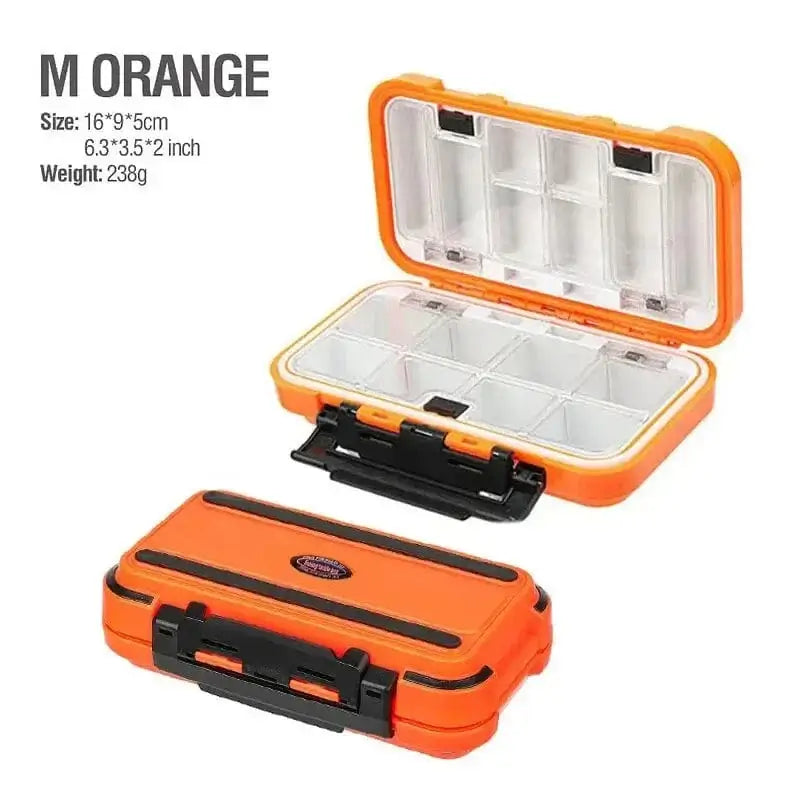 China Tackle Box M-Orange Waterproof Fishing Tackle Box Fishing Accessories Tool Storage Box Fish Hook Lure Fake Bait Boxes Carp For Fishing Goods