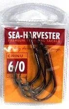 Chinu Hook 6/0 Pkt 6 versatile self-setting hooks in packaging by Sea-Harvester.
