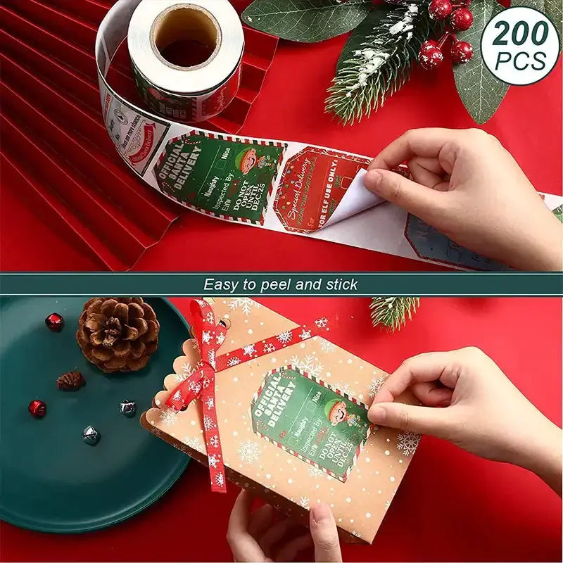 Christmas Gift Labels (200pcs) by Habicare