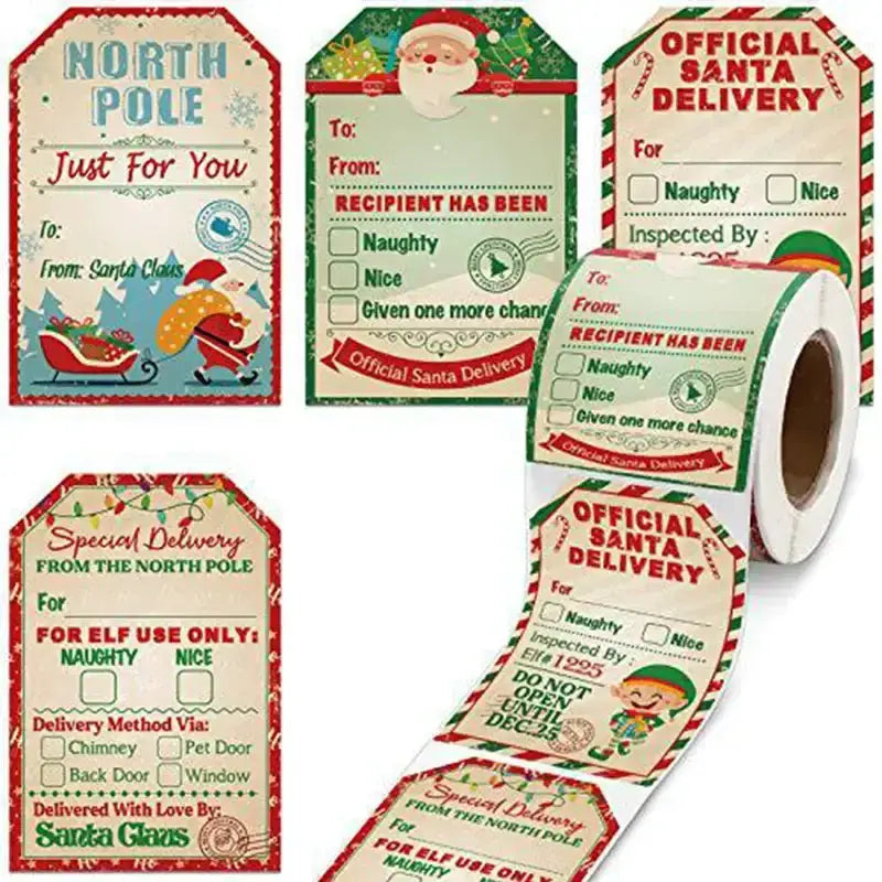 Christmas Gift Labels (200pcs) by Habicare