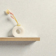 Frankly Cotton Ceramic Round Textured Vase With Twine Neck by Nest & Stem Homewares