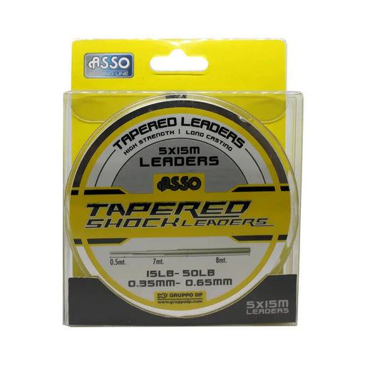 Tapered Shock Leader Clear 15-50lb 5 x 15m by NZ Diver