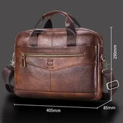 Classic Leather Office Bag by Habicare