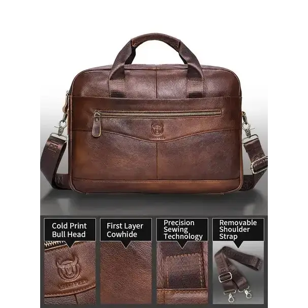 Classic Leather Office Bag by Habicare