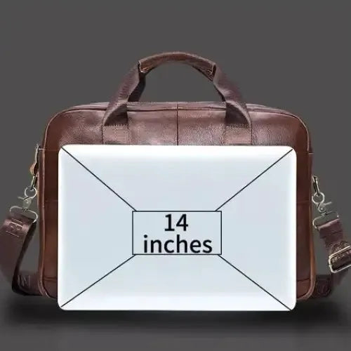 Classic Leather Office Bag by Habicare