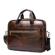 Classic Leather Office Bag by Habicare