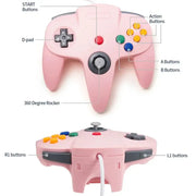 Classic N64 Wired Controller (available in 1pc and 2pcs) by Habicare
