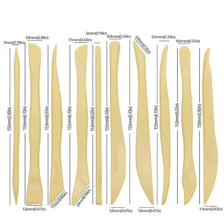 Clay Sculpting Tool Set (10 piece) by Habicare