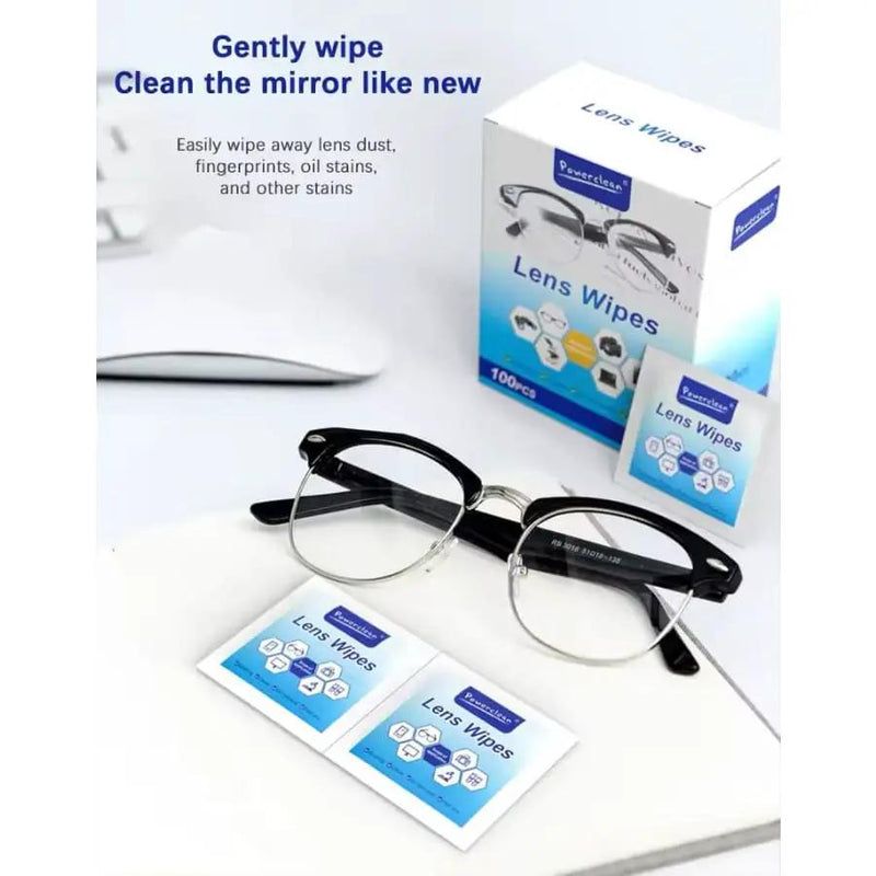 Cleaning Wipes for Glasses, Camera Lenses & Screens (Pack of 100) by 9eight5